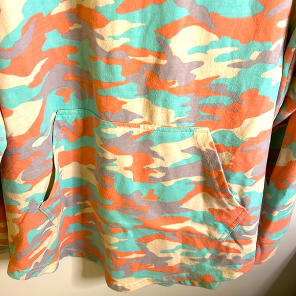 Denim House pastel camouflage hoodie size M long sleeves blue pink cream… - Picture 4 of 10